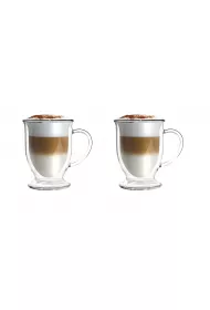 Vialli Design Zestaw szklanek z podwjn ciank do latte Amo 26421 2 x 250 ml