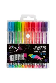 Derform D�ugopisy �elowe fluo 12 szt.