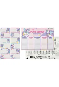 Plan lekcji A5 z naklejkami na zeszyt Unicorn STARPAK 553572
