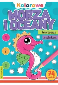 Morza i oceany. Kolorowanie z cyferkami