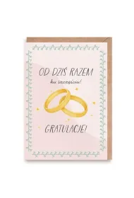 Cardie Kartka �lubna Obr�czki, eko koperta