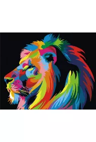 ArtiFly Malowanie po numerach - Lew kolorowy 40x50cm
