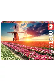 Puzzle 1500 el. Pole tulipan�w Educa