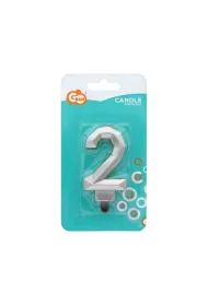 Godan �wieczka Cyfra 2 - Diament metalik 7.6cm
