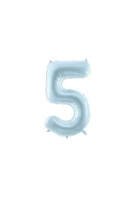 PartyDeco Balon foliowy 5 jasny niebieski 72cm