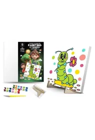 Qbee Malowanie po numerach - Zielona g�sienica 25x25cm