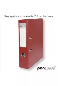 Penword Segregator A4 z okuciem bordowy 7,5cm