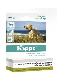 Happs Krople przeciw pchom i kleszczom dla psw do 10 kg