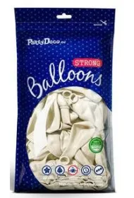 PartyDeco Balony Strong Pastel Pure bia�y 30cm