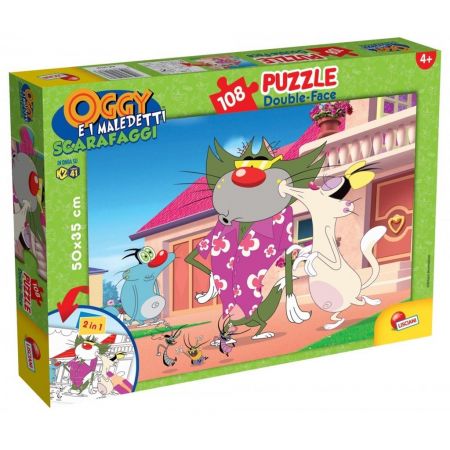 Puzzle dwustronne 108 el. Oggy i karaluchy Lisciani w sklepie