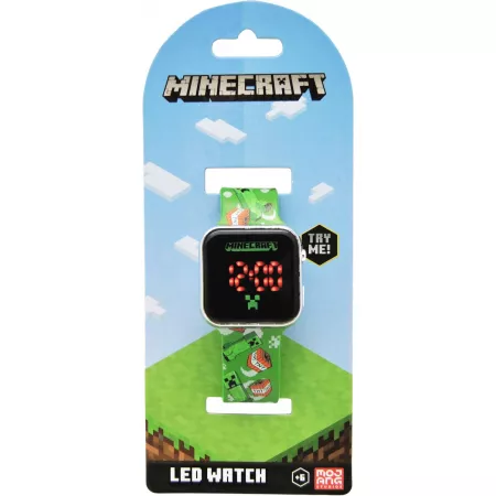 Zegarek LED z kalendarzem Minecraft MIN4129 | TaniaKsiazka.pl
