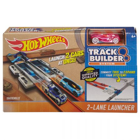 Hot Wheels Track Builder 2 Lane Launcher Mattel TaniaKsiazka.pl