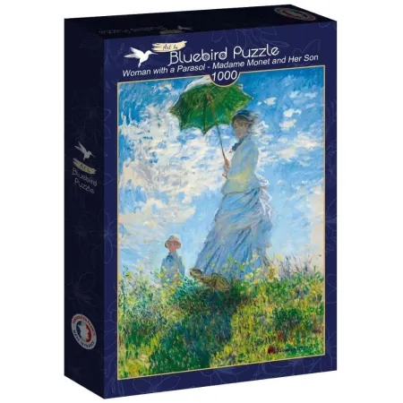 Puzzle 1000 el. Madam Monet z synem, Claude Monet Bluebird Puzzle ...