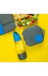 b.box Butelka na wod� tritanowa ze s�omk� Blue Slate 600 ml
