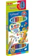 St. Majewski Kredki tr�jk�tne dwustronne Bambino + temper�wka 24 kolory 12 szt.