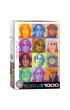 Puzzle 1000 el. Kolorowe porterty John Lenon Eurographics