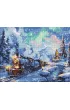 Ideyka Diamentowa mozaika - �wi�teczny poci�g 40x50cm