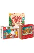 Paczka od Miko�aja: Dobre bajki o magii �wi�t, Puzzle drewniane 90 el. �wi�teczni przyjaciele, Loteryjka �wi�teczna