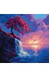 Ideyka Malowanie po numerach - Sakura w strumieniu 40x40cm