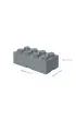 Pojemnik klocek LEGO Brick 8 Ciemnoszary