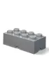 Pojemnik klocek LEGO Brick 8 Ciemnoszary