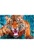 Puzzle 600 el. Crazy Shapes. Oko w oko z tygrysem Trefl