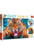 Puzzle 600 el. Crazy Shapes. Oko w oko z tygrysem Trefl