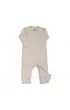 Lodger Pajacyk piamka niemowlca baweniana kremowa Basic Rib Birch rozm. 68