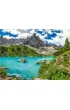 Puzzle 2000 el. Lake Sorapis, Alps, Italy Castorland