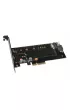 Axagon PCEM2-DC Adapter wewn�trzny PCIe x4, 1x M.2 NVMe M-key + 1x SATA B-key slot, ch�odnica, SP & LP + radiator