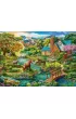 Puzzle 2000 el. Idyllic House with Horses Castorland