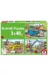 Puzzle 3x48 el. Pojazdy budowlane Schmidt