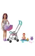 Barbie Opiekunka Lalka Skipper W�zek + bobas Zestaw GXT34 Mattel