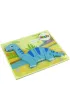 Drewniane puzzle Dinozaur Brachiosaur niebieski LeanToys