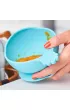 Nana`s Manners Etap 1, Miska silikonowa z przyssawk� i uchwytem, niebieska