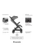 Easywalker Jackey Kompaktowy, samosk�adaj�cy si� w�zek spacerowy z torb� transportow� Marble Grey