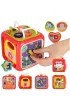 Sorter uk�adanka kostka sensoryczna klocki edukacyjne Montessori 6w1