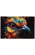 Puzzle drewniane kolorowe - Ptak Eureka 3D