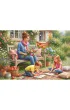 Puzzle 1000 Mother's Day: Rodzina w ogrodzie TREFL