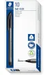 Staedtler D�ugopis jednorazowy tr�jk�tny czarny 10 szt.