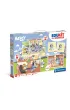Edukit 4w1. Puzzle 30+48 el., Memo, Klocki obrotowe edukacyjne Bluey Clementoni