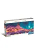 Puzzle 1000 el. Panorama - Colorful Night Lofoten Island Clementoni