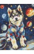Ideyka Diamentowa mozaika - Kosmiczny husky 30x40cm