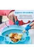 Nana`s Manners Etap 2, Talerz silikonowy tr�jdzielny z przyssawk�, niebieski