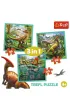 Puzzle 3w1 (20+36+50 el.) Niezwyk�y �wiat dinozaur�w Trefl