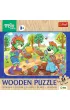 Puzzle drewniane 24 el. Poznaj Rodzin� Treflik�w