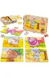 Puzzle drewniane 4w1 zwierz�ta domowe PuzzleOK