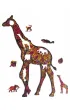Puzzle drewniane eko 55 el. C�tkowana �yrafa A4 PuzzleOK