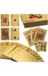 Karty do gry zestaw kart poker plastikowe z�ote talia 54szt.