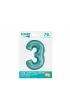 Godan Balon foliowy Smart cyfra 3 niebieski matowy 76cm